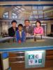 Kevin poses with TV Anchors of Fuji TV